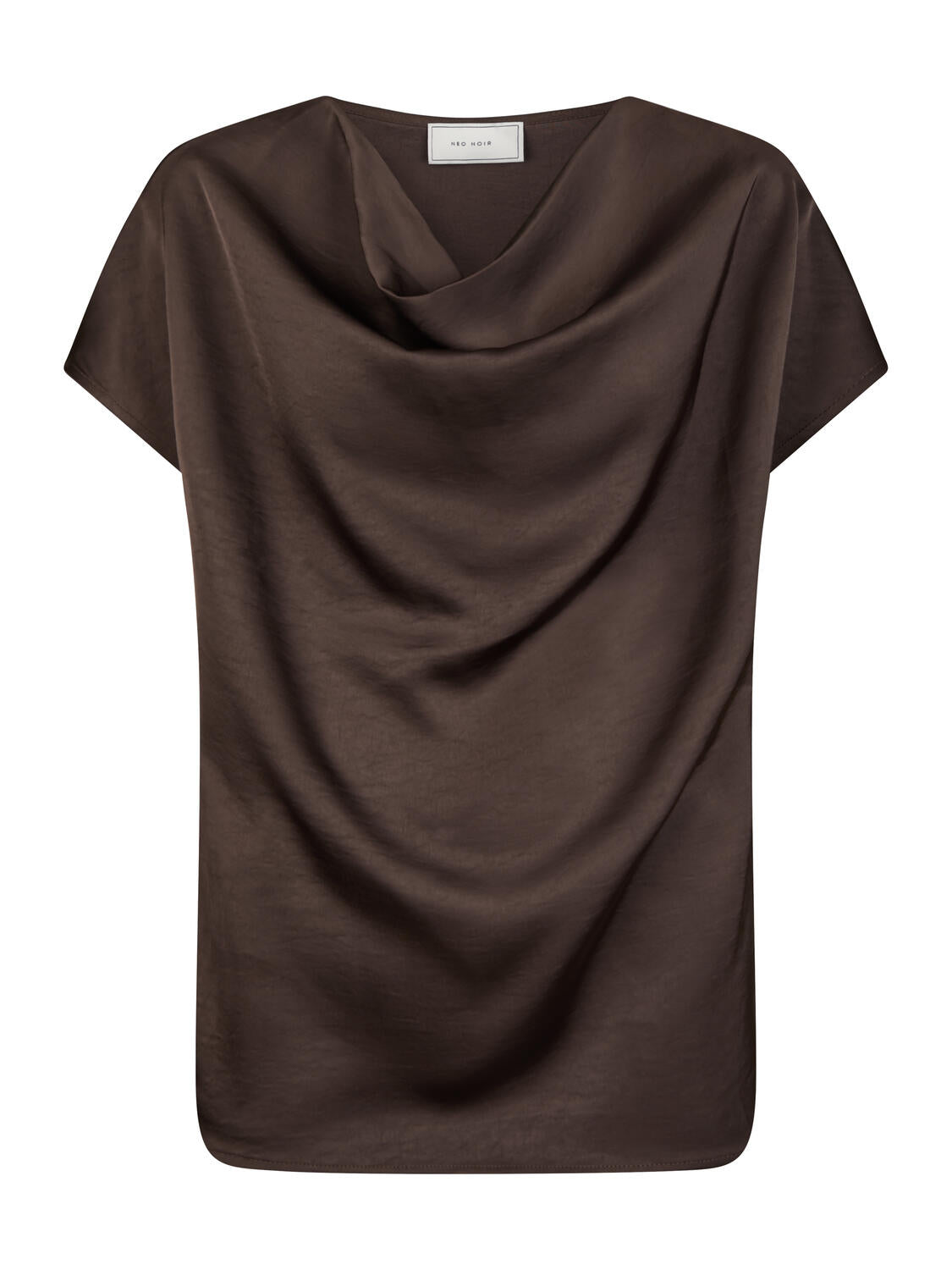 Annabeth Heavy Sateen t-shirt - mørkebrun